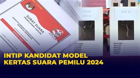 KPU Gelar Simulasi Pemilu 2024 Pamerkan Kandidat Model Kertas Suara Baru