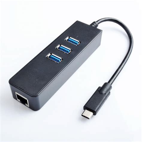 Usb 3 1 Tipo C A 3 Puertos Usb 3 0 Hub Adaptador De Rj45 1 1 788