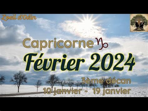 Capricorne Me D Can F Vrier Youtube