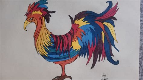 Drawing SariManok Part II | Manok na May Pula | Marz's Passion - YouTube