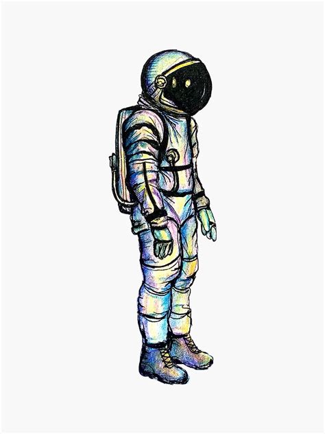 "Psychedelic Astronaut" Sticker for Sale by Gloryyount | Redbubble