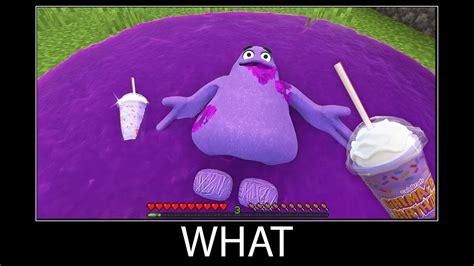 Minecraft Wait What Meme Part 274 Realistic Minecraft Grimace Shake