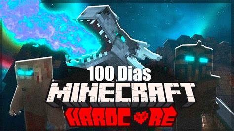 Eu sobrevivi 100 Dias em um mundo de dragões no Minecraft Hardcore