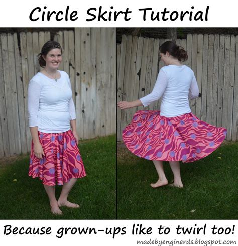 Made By Enginerds Circle Skirt Tutorial With Elastic Waistband