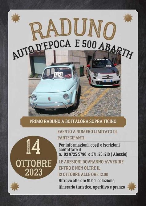 Raduno Auto D Epoca E Abarth Autoraduni It La Guida Dei Raduni