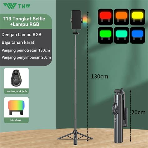 TNW T13 Tongsis Bluetooth Selfie Stick Tripod Tongsis Tripod Remote