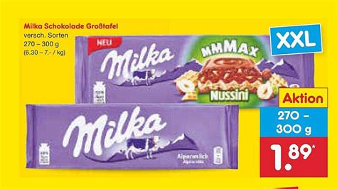 Milka Schokolade Gro Tafel Angebot Bei Netto Marken Discount