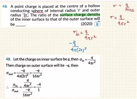 A Point Charge Is Placed At The Centre Of A Hollow Conducting Sphere