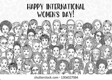 Banner International Womens Day Variety Womens Stock Vector Royalty