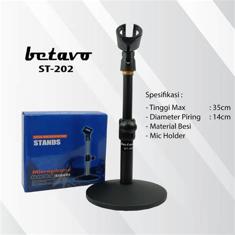 Jual STAND MIC BETAVO ST 202 STAND MIKROFON STANDING MICROPHONE BESI