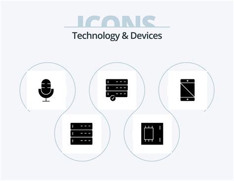 Devices Glyph Icon Pack Icon Design Allowed Data Products Approve