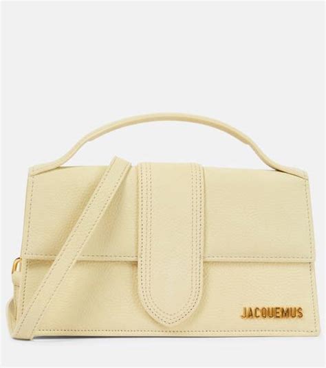 Jacquemus Le Grand Bambino Crossbody Beige In Leather With Gold Tone Gb