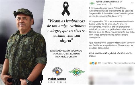 Polícia Ambiental lamenta morte de sargento por Covid 19 em Sorocaba