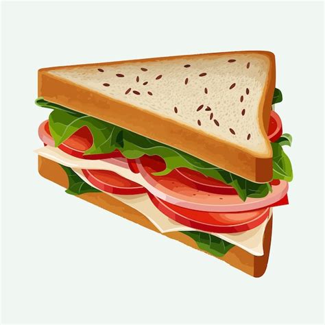 Premium Vector Vector Cute Sandwiches Cartoon Style