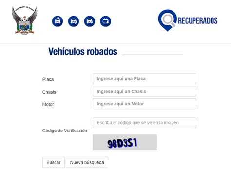 Consulta De Vehículos Robados Y Recuperados Policía Nacional Ecuadorlegalonline