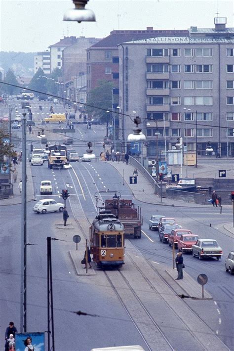 Busy City Street In Turku Finland