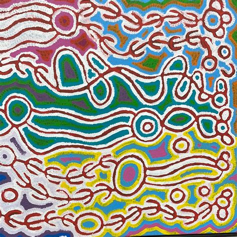 Judy Watson Napangardi 940 X 1500mm Mandel Aboriginal Art Gallery