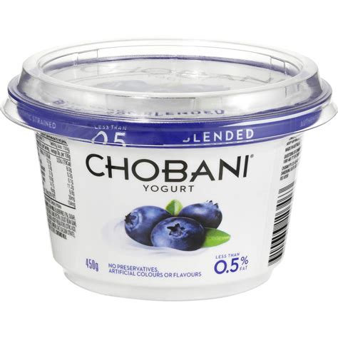 Chobani Blueberry Blended Yoghurt 450g Woolworths