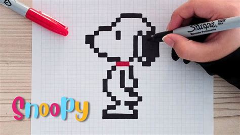 Como Dibujar A Snoopy En Pixel Art Tutorial Paso A Paso Youtube