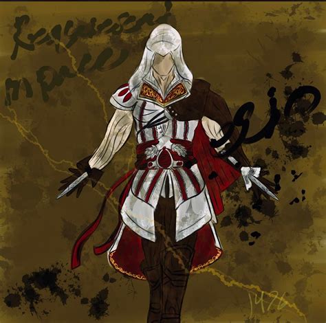 Ezio Digital Art Mural By Me R Assassinscreed