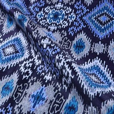 Gsm Blue Digital Printed Dull Satin Fabric At Rs Meter Udhana