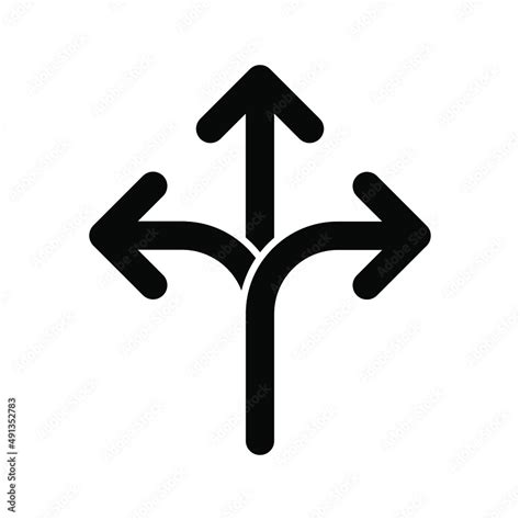 Arrow Icon Three Way Direction Make A Choice 3 Arrows Pointing In