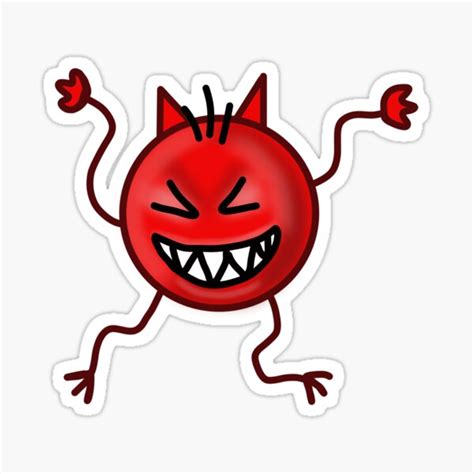 Little Devil Stick Figure 2 Sticker By Katychristoff Redbubble