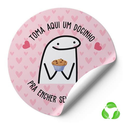 120 Tag Etiquetas Adesivas Meme Flork Bentô Frase Para Doces Rosa