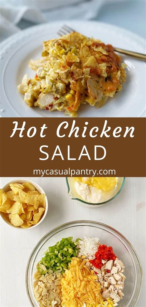 Hot Chicken Salad With Potato Chip Topping Hot Chicken Salads Chicken Casserole Dishes