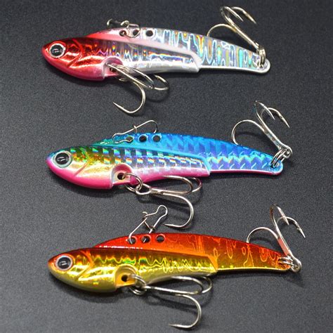 Wldslure 3pcs Metal Vib Lures Fishing Vib Lure 6cm20g Sinking