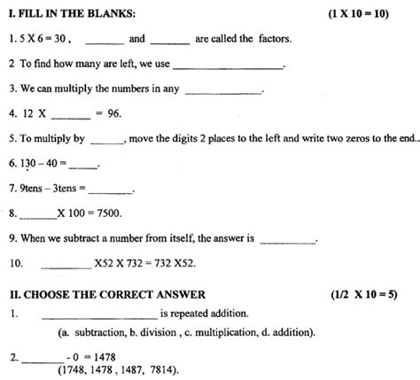 Icse Class 3 Maths Question Paper Pdf Download Papers Exam