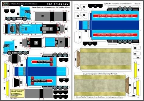 Papermau Daf Xf105 Heavy Long Truck Paper Model By Lex Tempelman