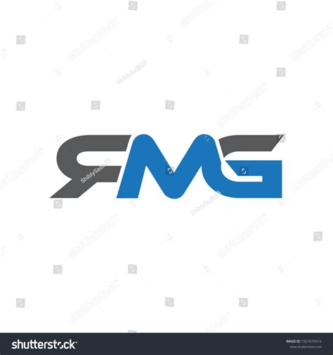 The Initial Logo Of The RMG With Blue And Black Royalty Free Stock