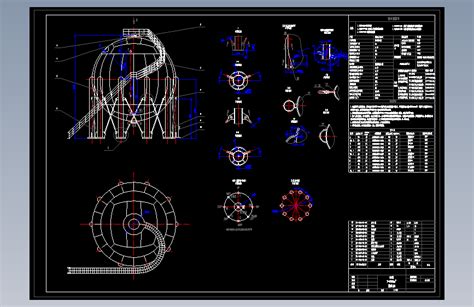 3000立方米lpg球罐（带梯子）全套图纸335023150kuautocad 2000模型图纸下载 懒石网