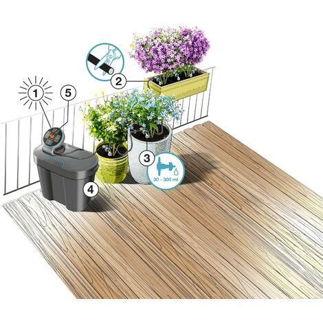 Gardena Set Irrigazione Automatica Per Balcone O Terrazza Aquabloom