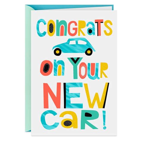 Shift Into Happy New Car Congratulations Card Congratulations Card