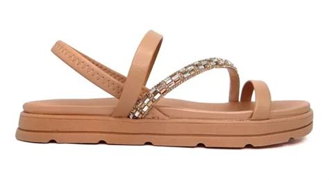 Sand Lia Feminina Moleca Papete Brilhos Nude Parcelamento Sem Juros