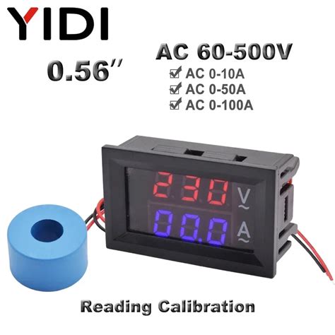 Digital Dual Dispaly Voltmeter Ammeter A A A Ac V