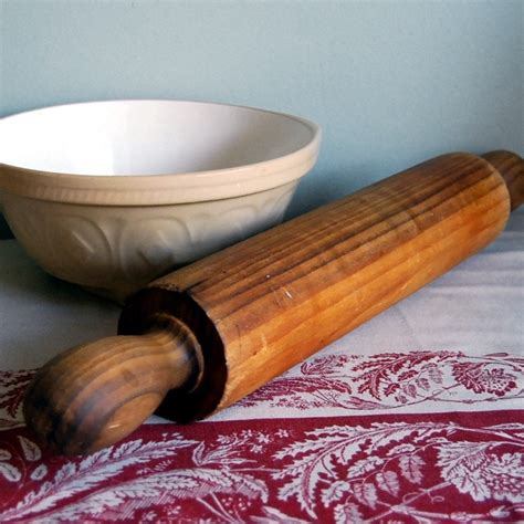 Vintage Solid Wood Handmade Rolling Pin Early 1900s