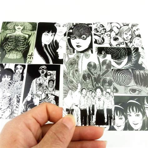 Pcs Junji Itou Horror Manga Style Tomie Spiral Mixed Stickers