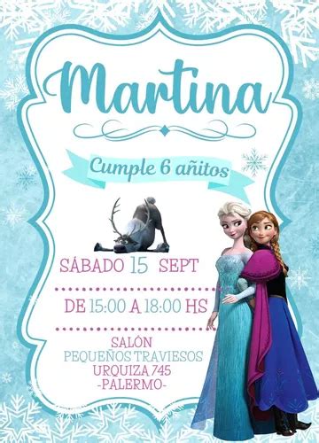 Invitación Digital Personalizada Frozen Ana Elsa en venta en Villaguay