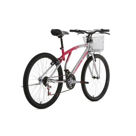 Bicicleta Aro 26 Bristol Lance Prata Rosa Houston No Shoptime