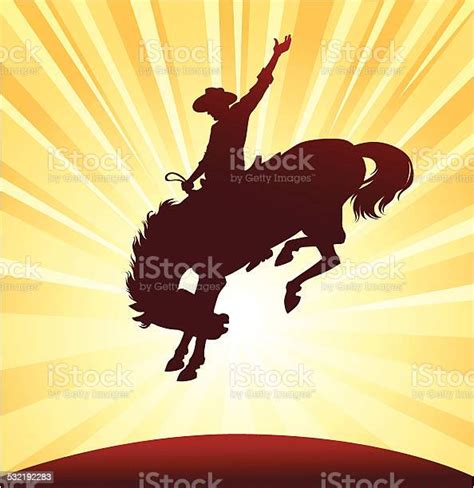 Rodeo Rider Silhouette Stock Illustration Download Image Now Rodeo