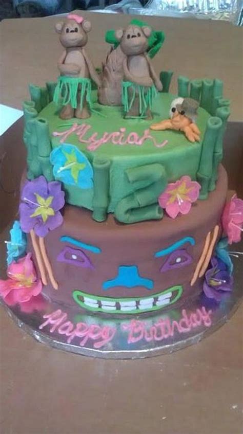 Luau Themed Birthday Cake Decorated Cake By Jeana Byrd Cakesdecor