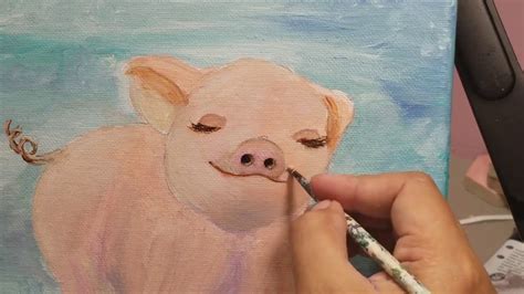 Pig Acrylic Painting Time Lapse Acrylic Pig Painting Painting Pig