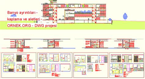 Proje Sitesi Banyo Ayr Nt Lar Kaplama Ve Aletleri Autocad Projesi