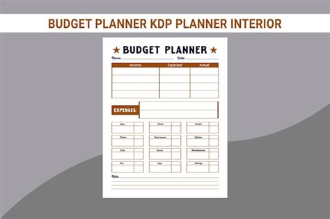 Premium Vector Budget Planner Kdp Interior