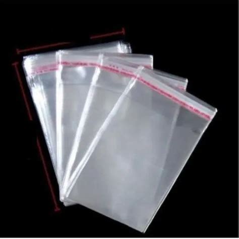 Plain Transparent Bopp Packaging Bag For Shopping Rectangle At