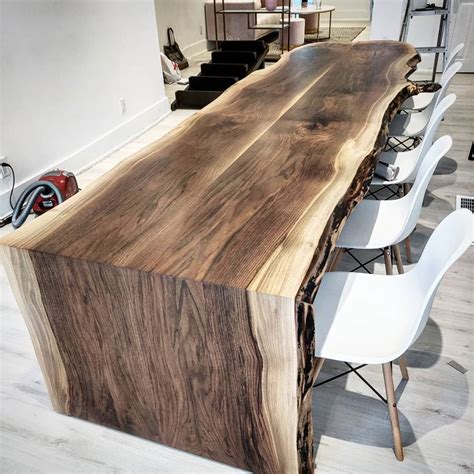 Waterfall Live Edge Boardroom Table Conference Table Live Edge Dining Table Live Edge