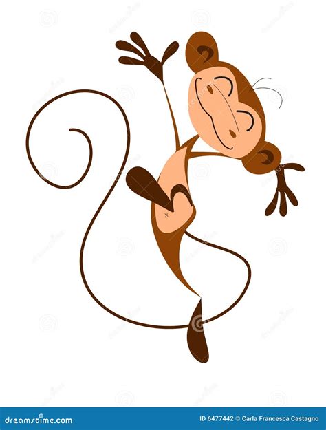 Cartoon Jumping Monkey Stock Vector Illustration Of Jumping 6477442